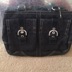Large black Coach Purse